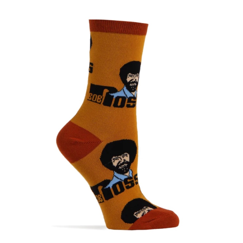 NWT Bob Ross Women's Crew Length Socks
